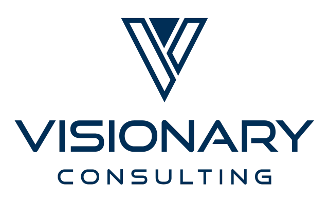 Logo von visionary consulting in dunkelblau